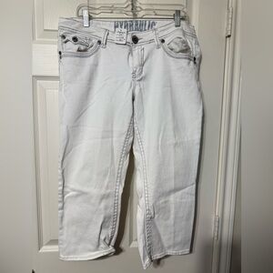 Hydralouic White Jean Capris Size 15 / 16